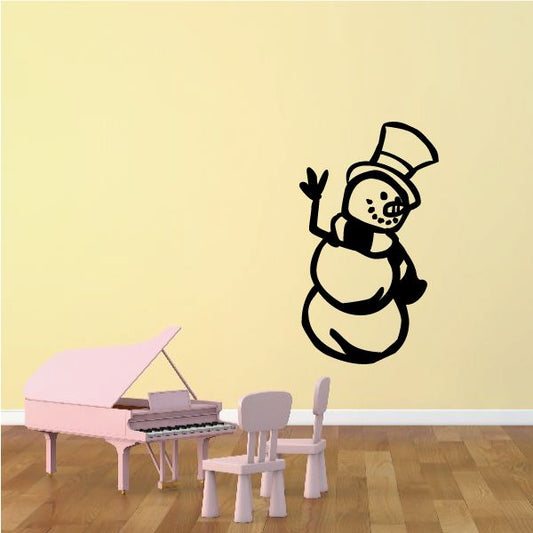 Image of Waving Snowman Decal