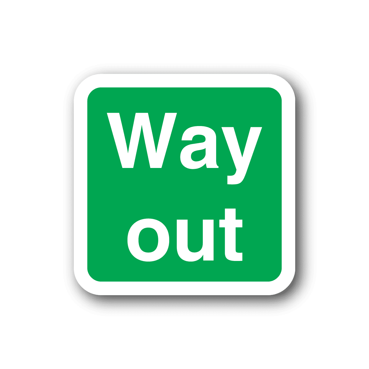 Image of Way Out Sticker