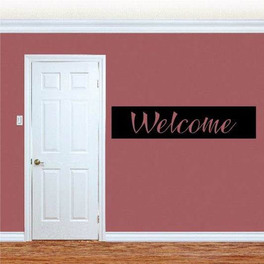 Image of Welcome Rectangle Wall Decal