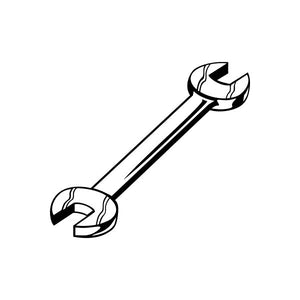 Wrench car vinyl decal sticker, black line art