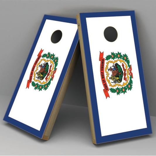 West Virginia Flag Cornhole Board Vinyl Decal Wrap