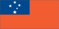 Western Samoa flag sticker with blue canton and white stars on orange background