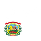 West Virginia state flag shape sticker, white outline with colorful state seal