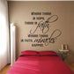 Inspirational faith wall decal with cursive quote: “where there is hope, there is faith”