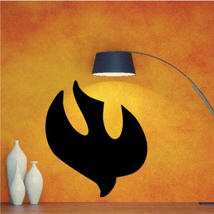 Black dove-like wing decal silhouette for wall decor