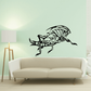 Cricket player wall decal with dynamic black-and-white illustration