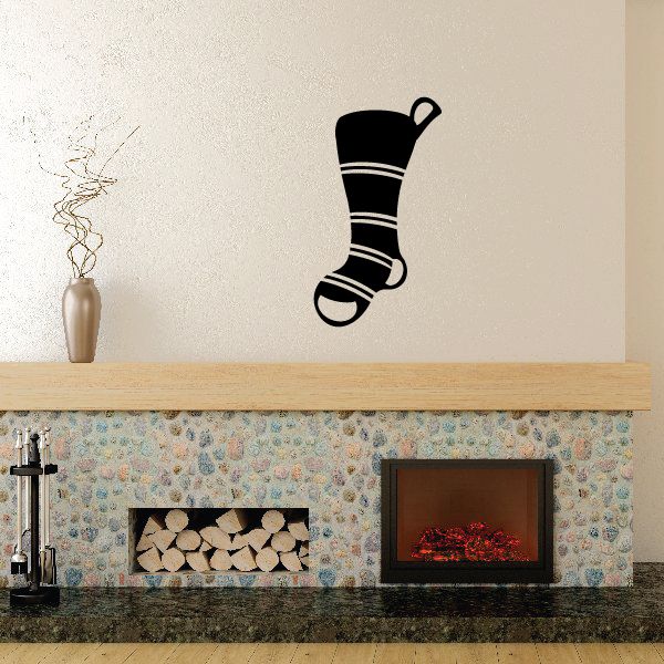 Image of Wide Striped Stocking Decal