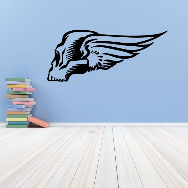 Image of Winged Skull Wall Decal - Vinyl Decal - Car Decal - MC26