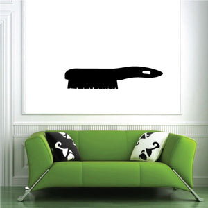 Black wire brush silhouette wall decal
