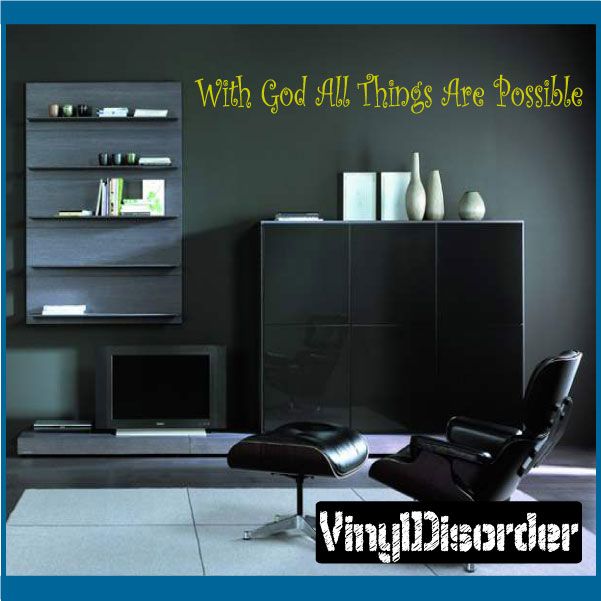 Image of With god all things are possible Vinyl Decal