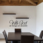 Wall decal reading 'With God' and 'all things are possible'