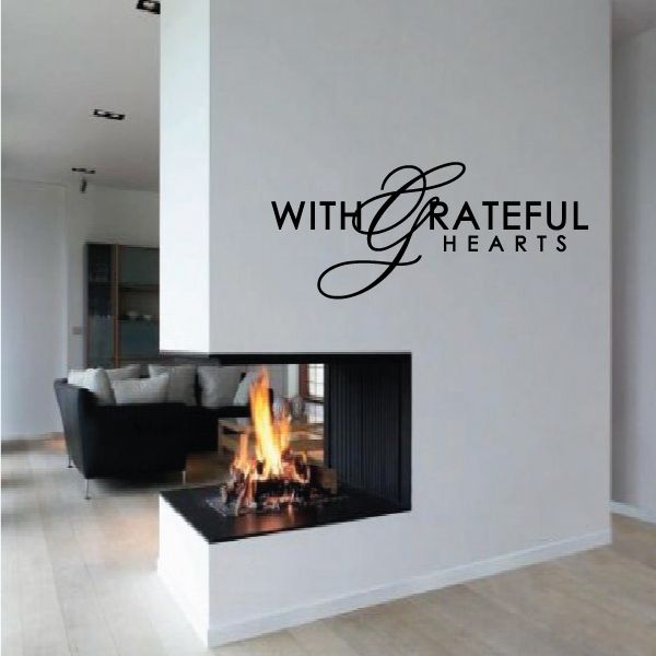 Image of With Grateful Hearts Thanksgiving Decal