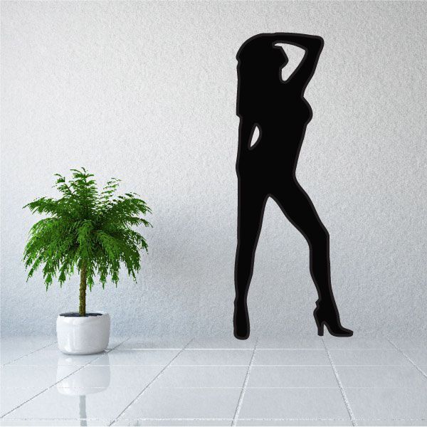 Image of Woman in Heels Silhouette Decal