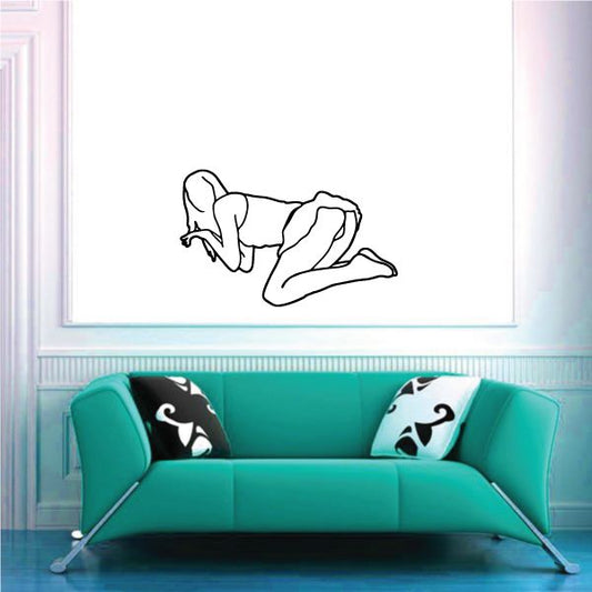 Image of Woman in Skirt Outline Decal