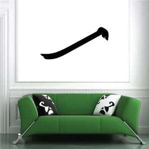 Wall decal: black curved bar swoosh