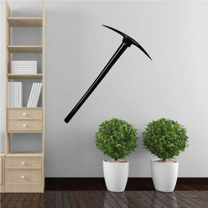 Pickaxe decal with black pickaxe graphic