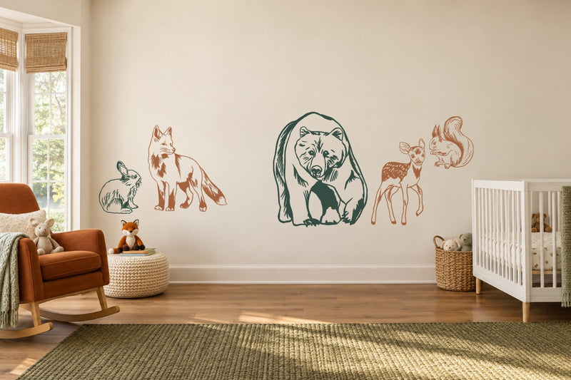 Woodland Gathering Wall Decal Kit