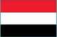 Yemen flag sticker with red, white, and black horizontal bands