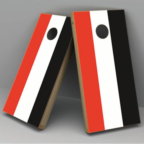 Yemen Flag Cornhole Board Vinyl Decal Wrap