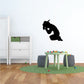 Black praying boy wall decal silhouette