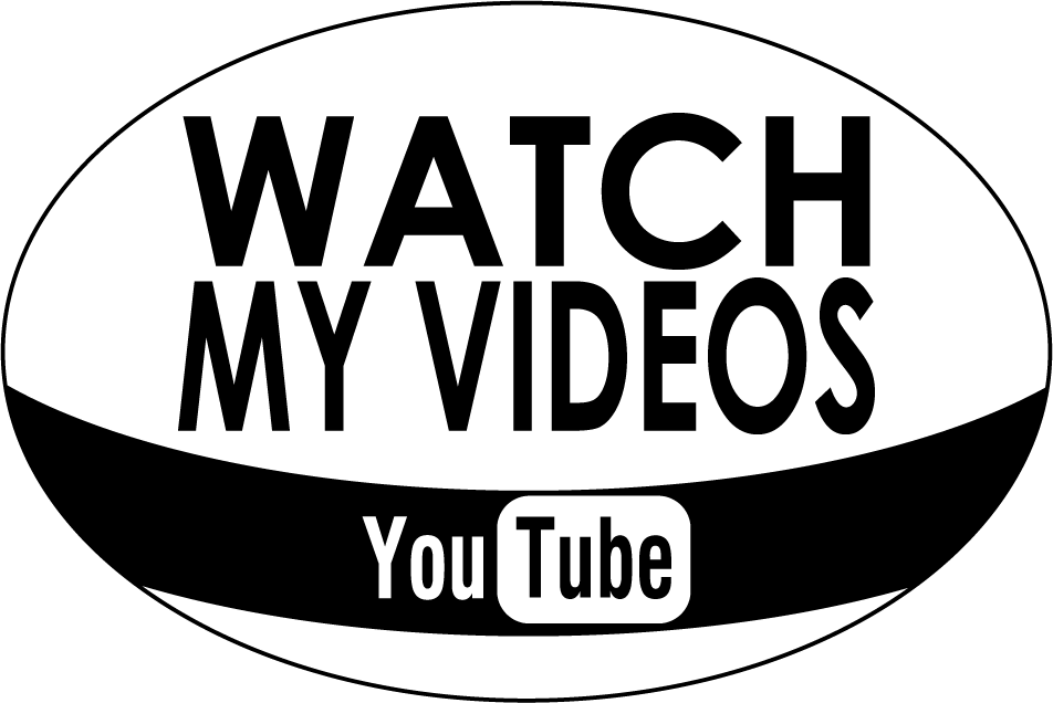 YouTube logo sticker with white text on a dark background