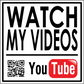 YouTube sticker with QR code, 'WATCH MY VIDEOS' text, and YouTube logo