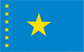 Zaire Congo Flag Sticker, isolated printed sticker artwork