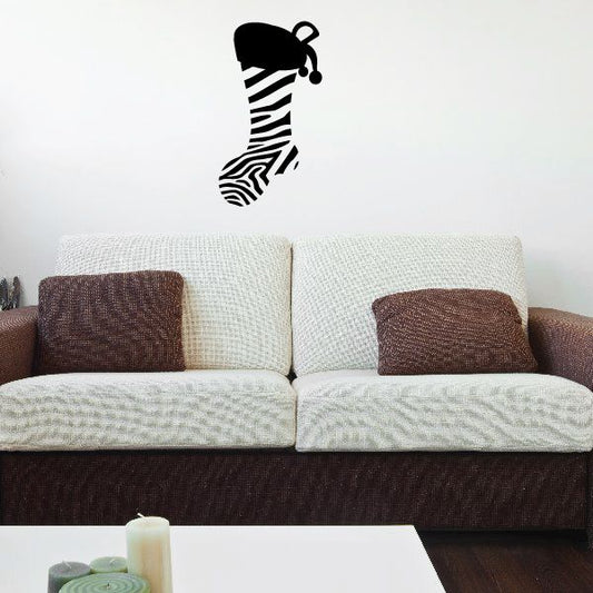 Image of Zebra Stripe Stocking Decal