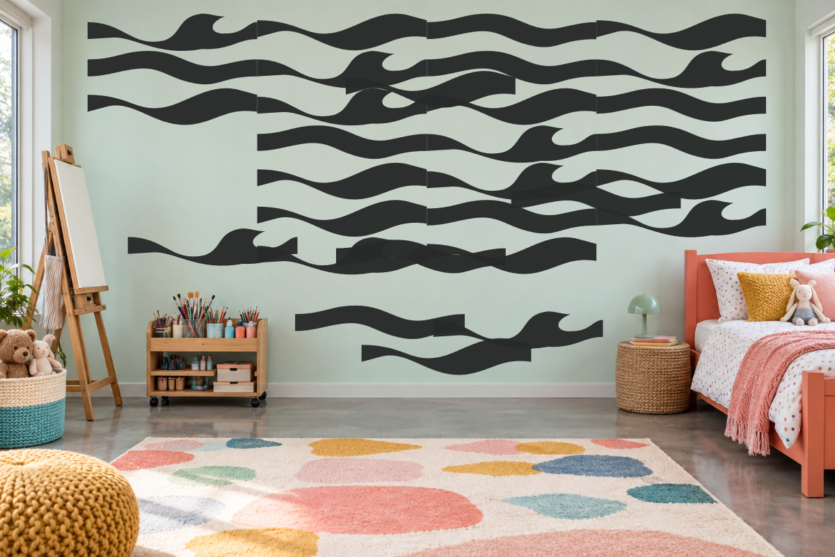 Zebra Stripe Wall Wall Decal Kit