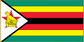 Rectangular Zimbabwe flag sticker with green-yellow-red stripes and bird emblem.