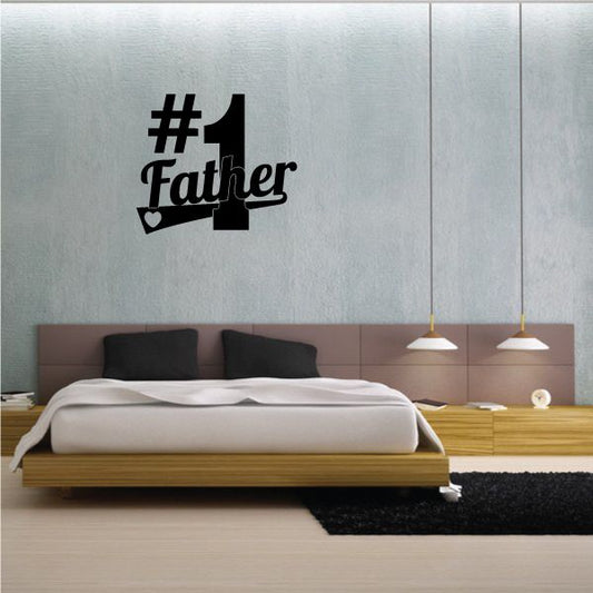 Image of #1 Father Decal