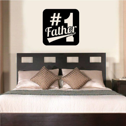 Image of #1 Father Square Decal