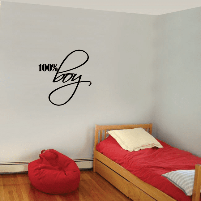 Image of 100 Percent Boy Wall Decal