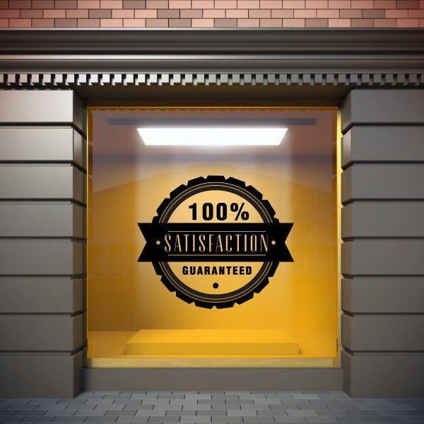 Image of 100% Satisfaction Guaranteed Wall Decal - Vinyl Decal - Car Decal - Id031