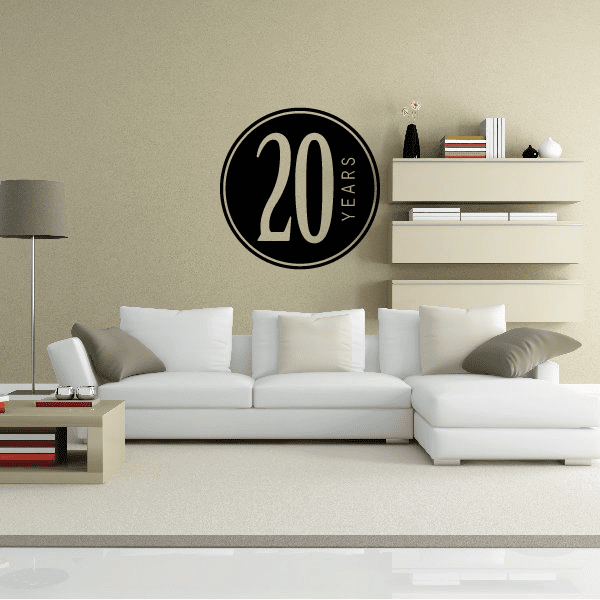 Image of 20 Years Celebration Circle Decal