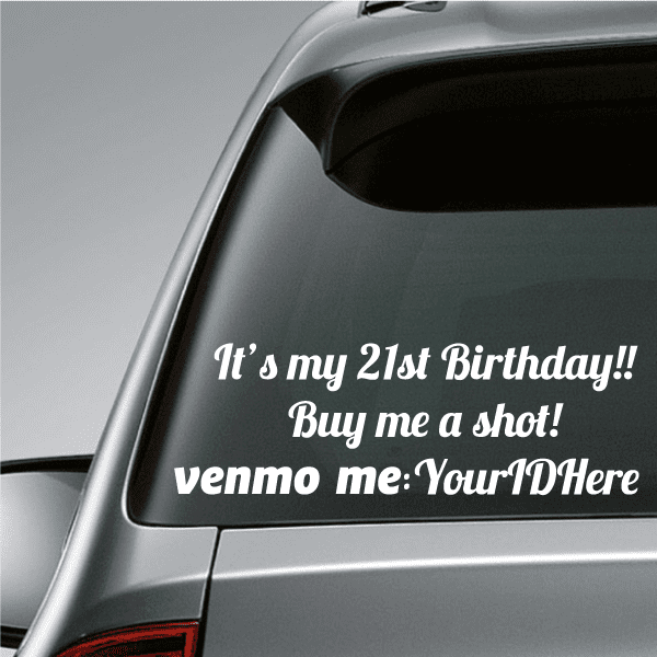 Custom 2 Line Venmo Me Decal