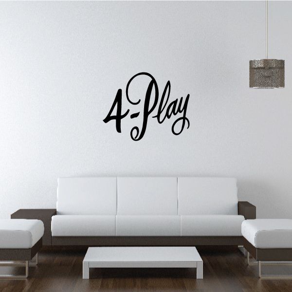 Image of 4 play Text Decal