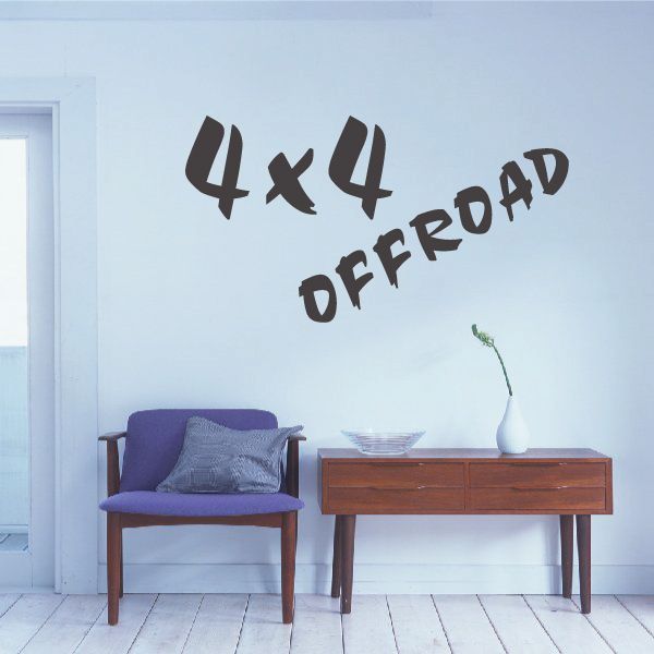 4 x 4 Offroad wall decal with bold "4 x 4" and "OFFROAD" lettering
