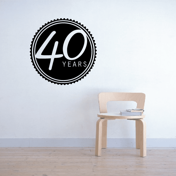 Image of 40 Years Celebration Decal