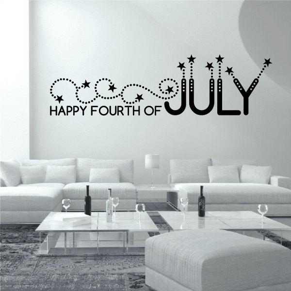 Image of 4th of July Decorated Stars Decal