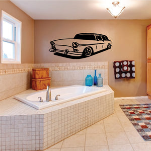 Classic 1955 Chevy Bel Air wagon outline wall decal
