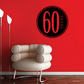 Circle decal with red '60' and 'YEARS' in black ring