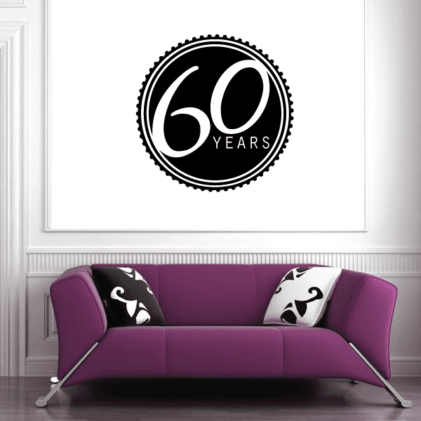 Image of 60 Years Celebration Decal