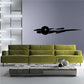 Black 8-ball splatter wall decal with flame-like streaks