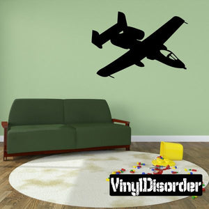 A-10 Warthog airplane silhouette wall decal