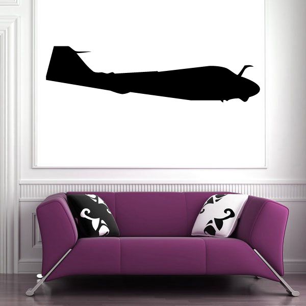 Black A-6C Intruder airplane wall silhouette