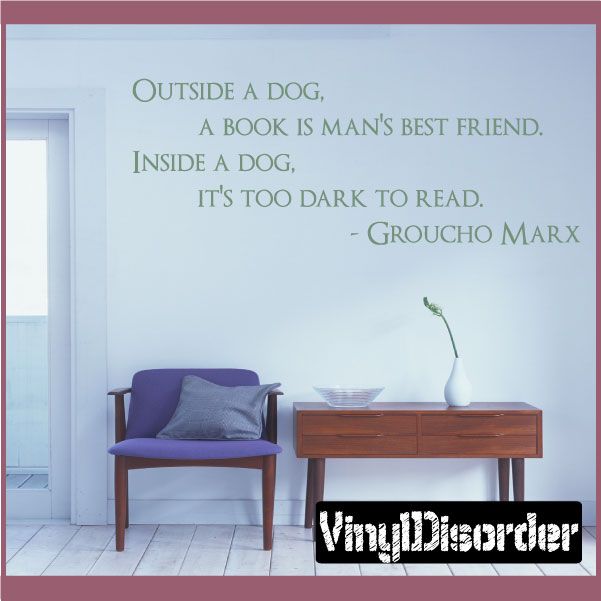 Image of A book is a mans best Friend Decal