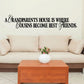 Vinyl wall decal with quote: Grandparents house where cousins become best friends