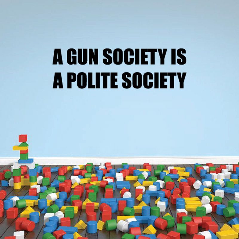 Image of A gun society is a polite society Wall Decal - Vinyl Decal - Car Decal - DC0120