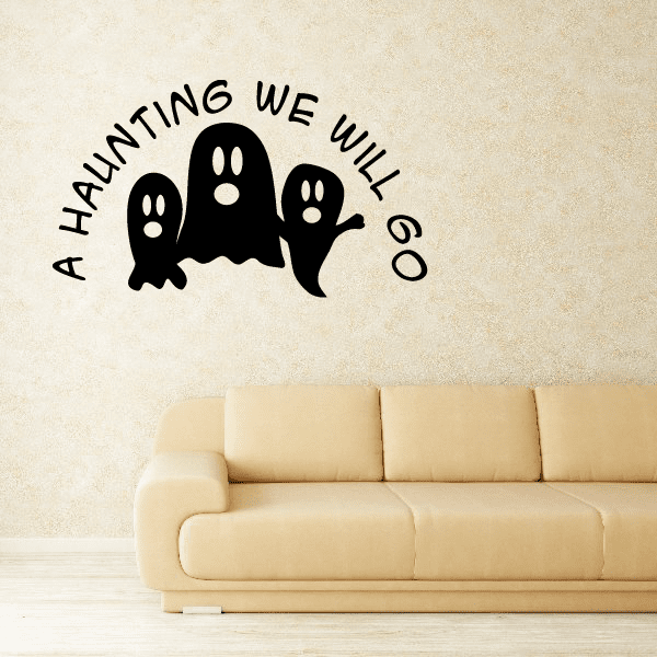 Image of A Haunting we will go Ghosts Halloween Holiday Decal